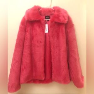 NASTY GAL Hot Pink Faux Fur Jacket